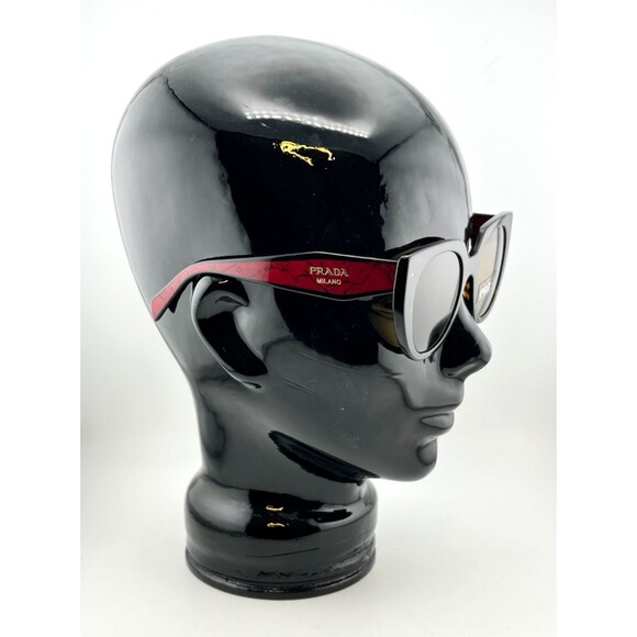 NIB $440 Womens PRADA Sunglasses 2AU5Y1 Tortoise Shell Red Marble Polarized 52mm - Picture 11 of 11